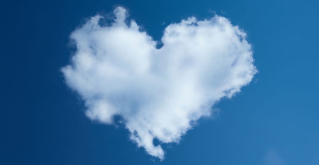 heart shaped clouds